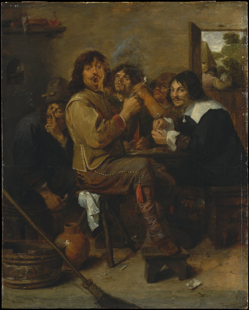 0017Adriaen Brouwer--The Smokers0017 - Oil Painting Haven Oil Painting Haven