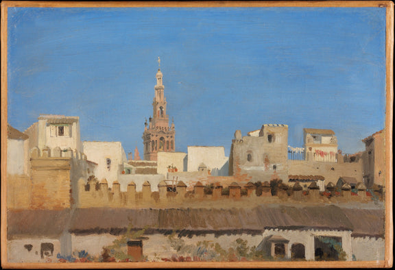 0021Adrien Dauzats--The Giralda, Seville0021 - Oil Painting Haven Oil Painting Haven