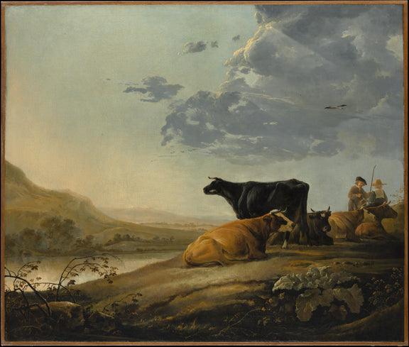 0026Aelbert Cuyp--Young Herdsmen with Cows0026 - Oil Painting Haven Oil Painting Haven