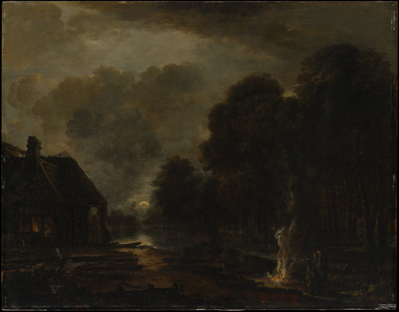 0029Aert van der Neer--The Farrier0029 - Oil Painting Haven Oil Painting Haven