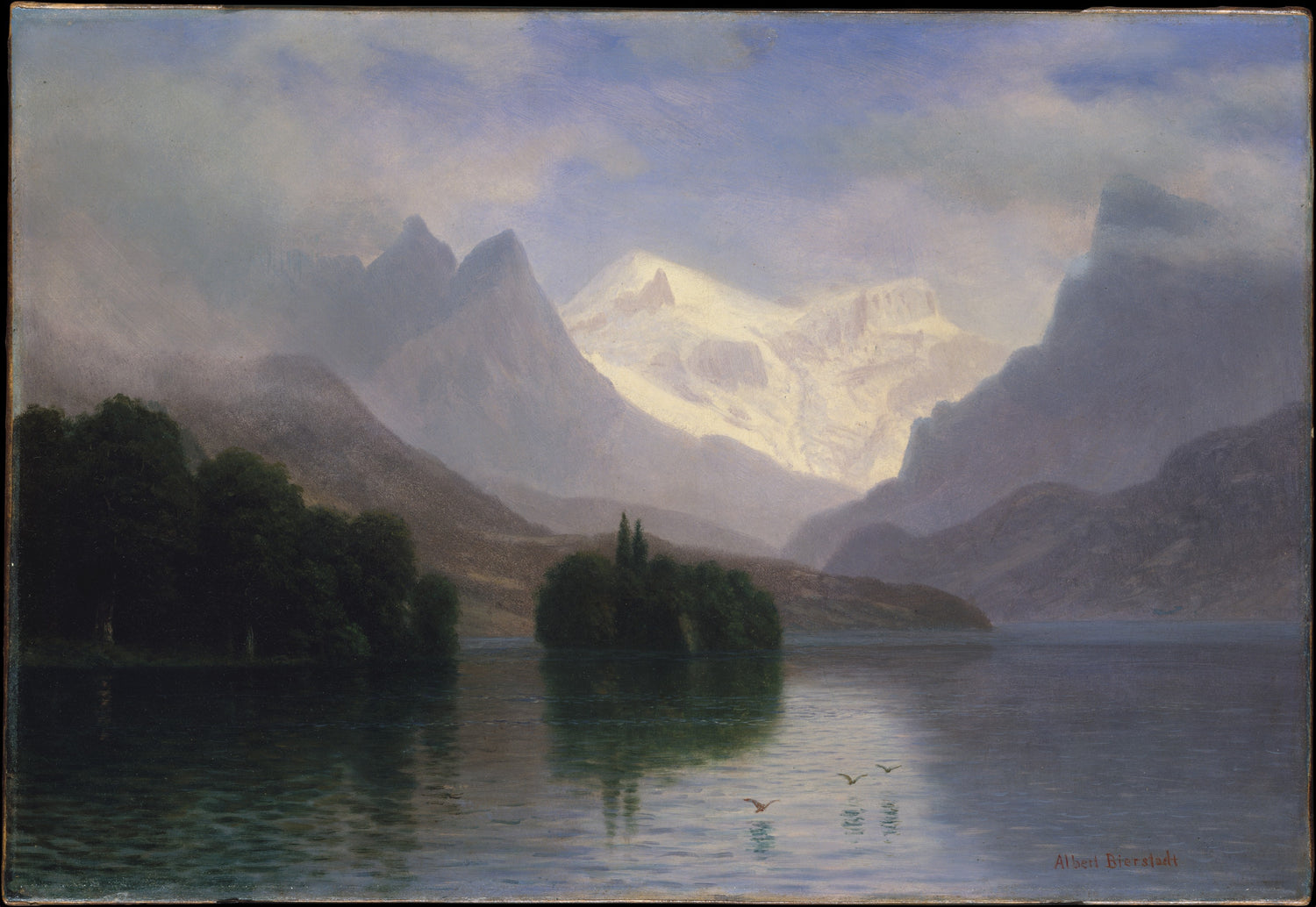 0035Albert Bierstadt--Mountain Scene0035 - Oil Painting Haven