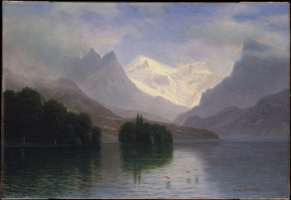 0035Albert Bierstadt--Mountain Scene0035 - Oil Painting Haven Oil Painting Haven