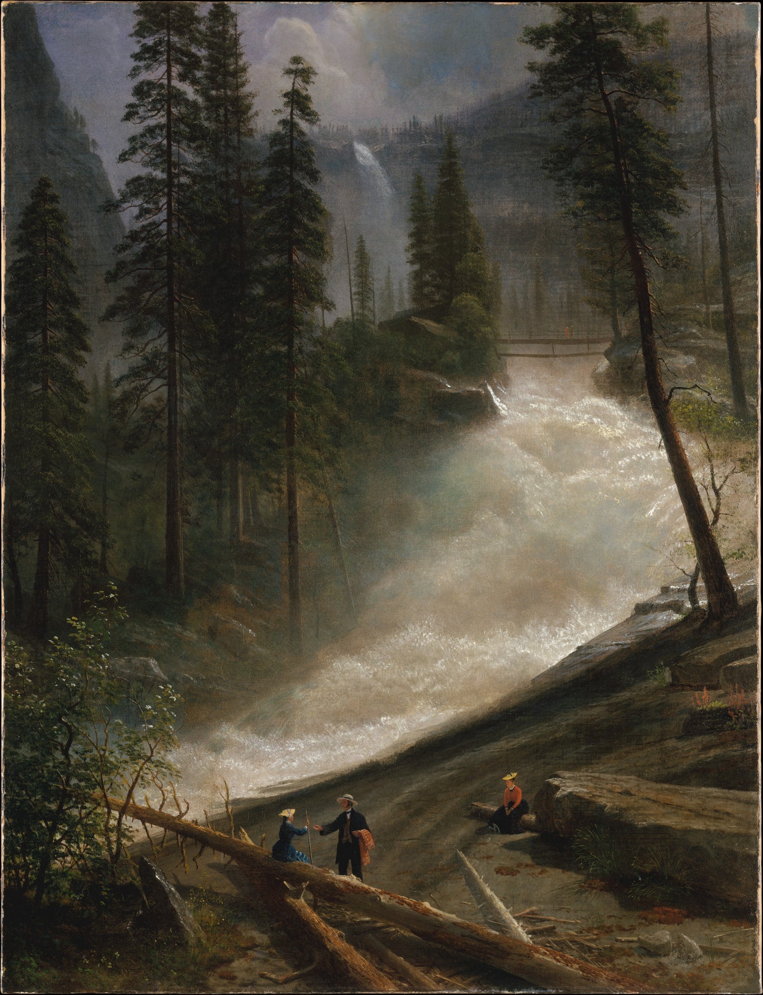 0036Albert Bierstadt--Nevada Falls, Yosemite0036 - Oil Painting Haven