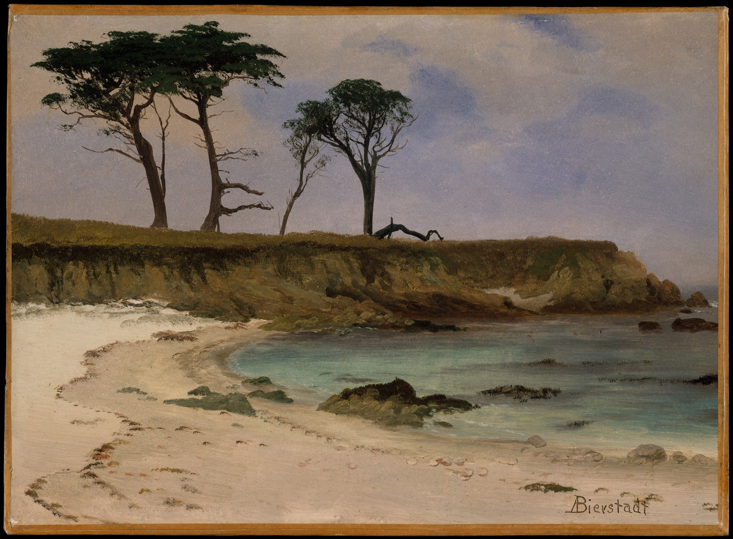 0037Albert Bierstadt--Sea Cove0037 - Oil Painting Haven