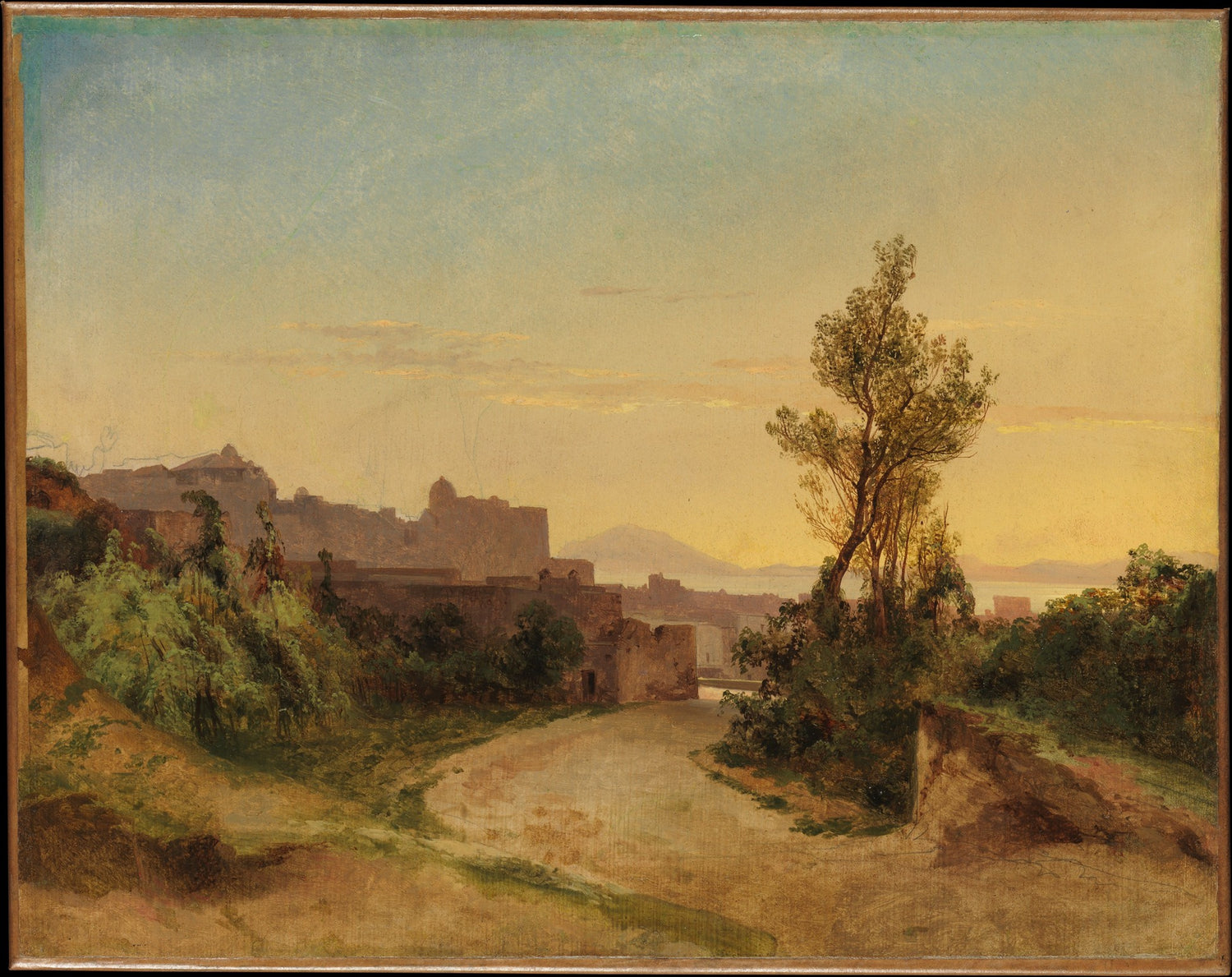 0053Alexandre Calame--Pozzuoli and the Bay of Naples0053 - Oil Painting Haven