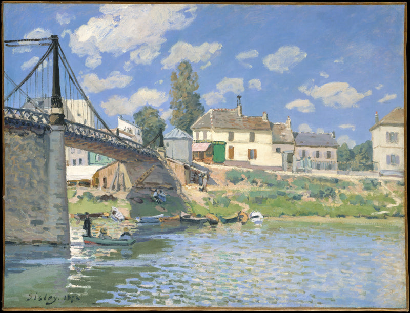 0065Alfred Sisley--The Bridge at Villeneuve-la-Garenne0065 - Oil Painting Haven Oil Painting Haven