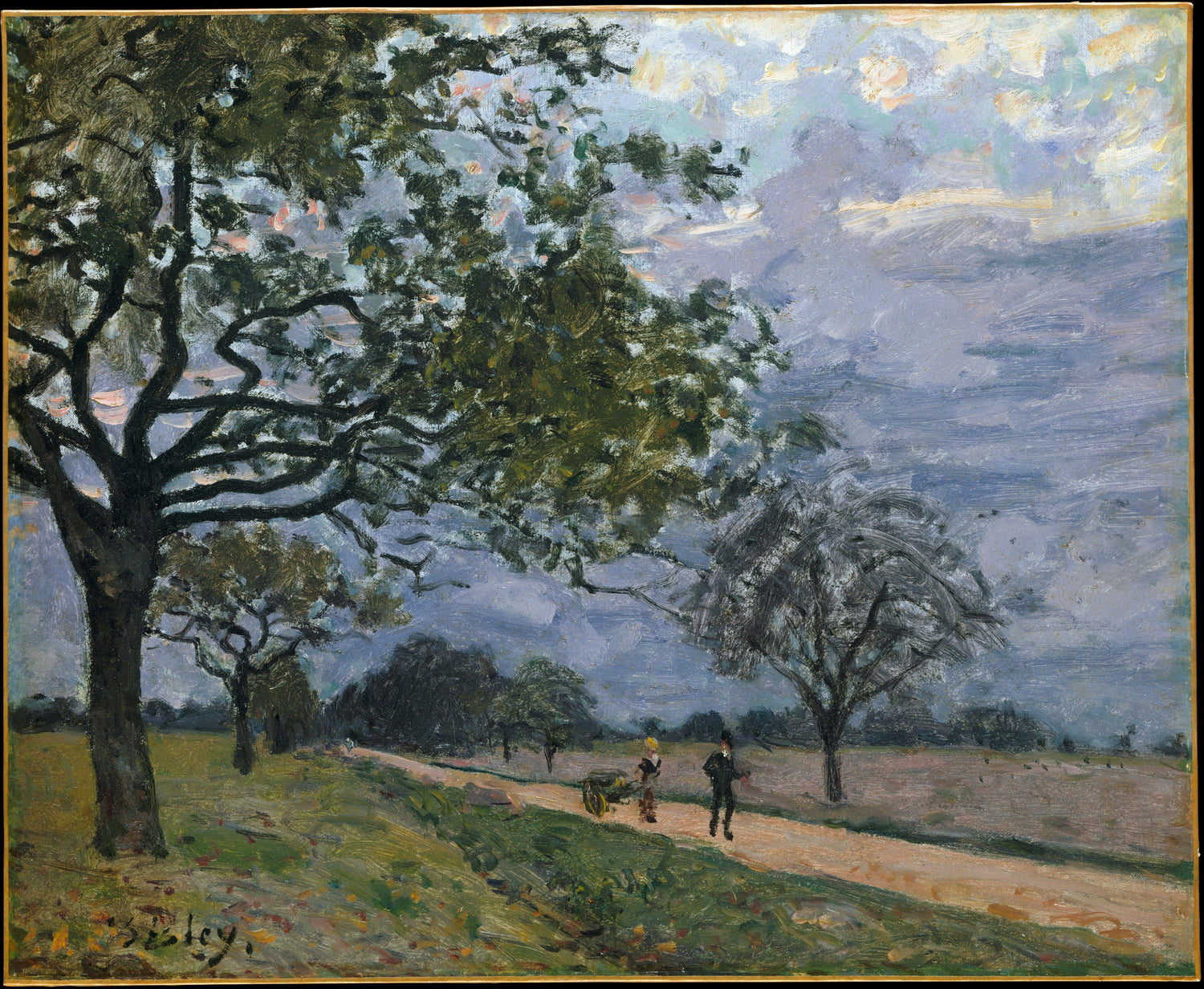 0066Alfred Sisley--The Road from Versailles to Louveciennes0066 - Oil Painting Haven