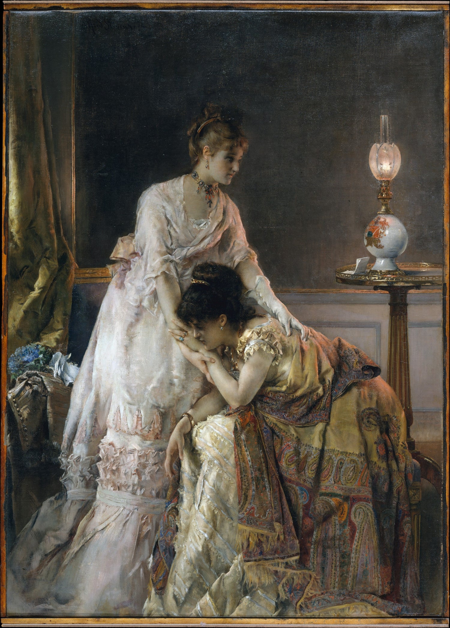 0068Alfred Stevens--After the Ball0068 - Oil Painting Haven