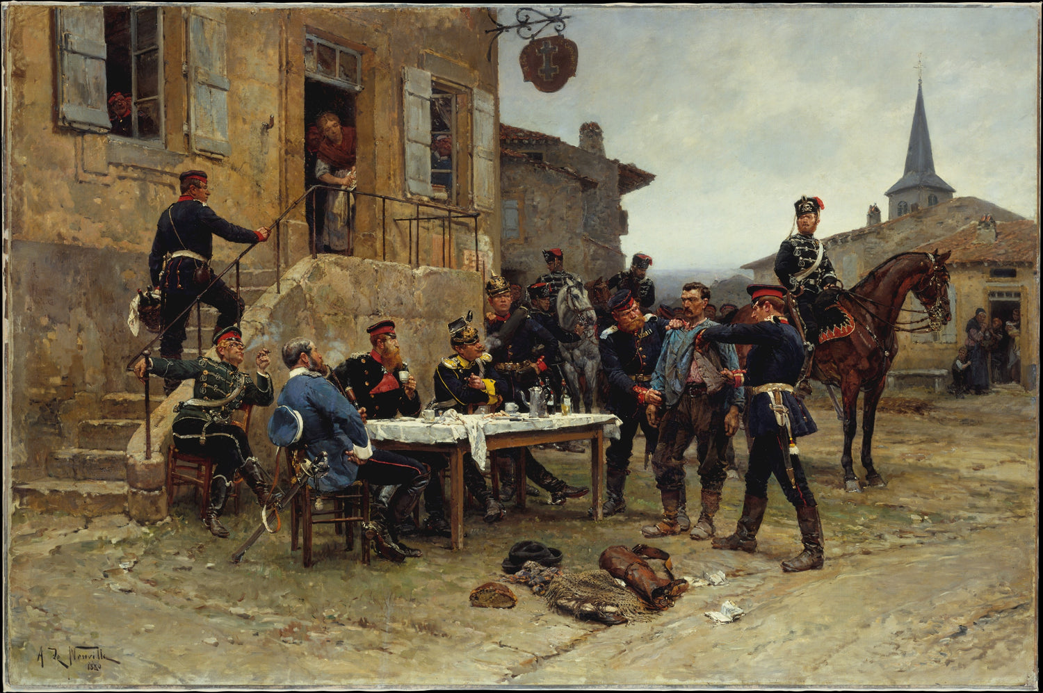 0073Alphonse-Marie-Adolphe de Neuville--The Spy0073 - Oil Painting Haven