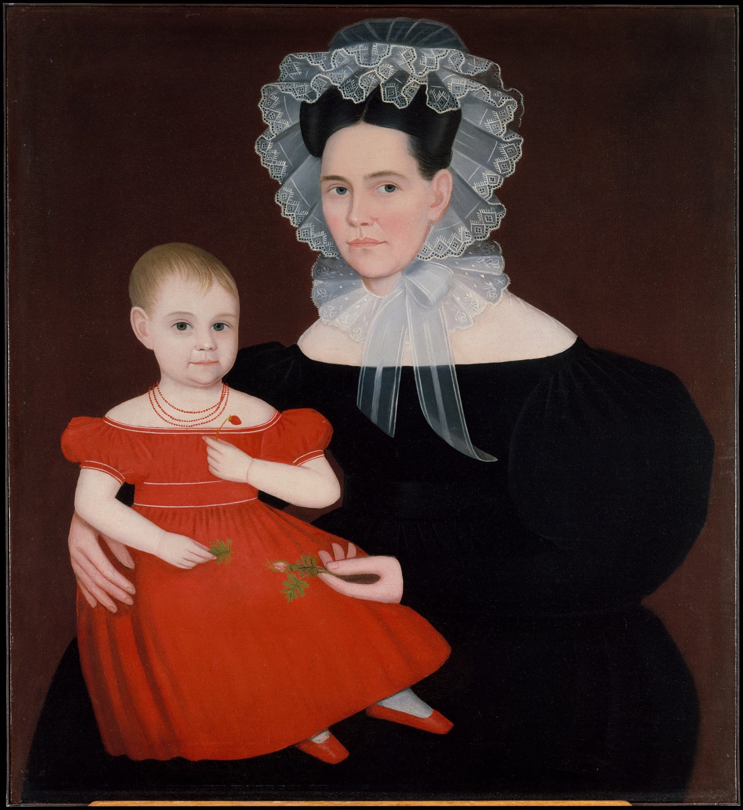 0083Ammi Phillips--Mrs. Mayer and Daughter0083 - Oil Painting Haven