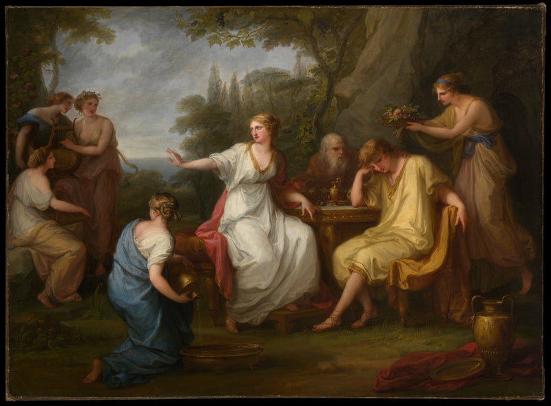 0102Angelica Kauffmann--The Sorrow of Telemachus0102 - Oil Painting Haven Oil Painting Haven