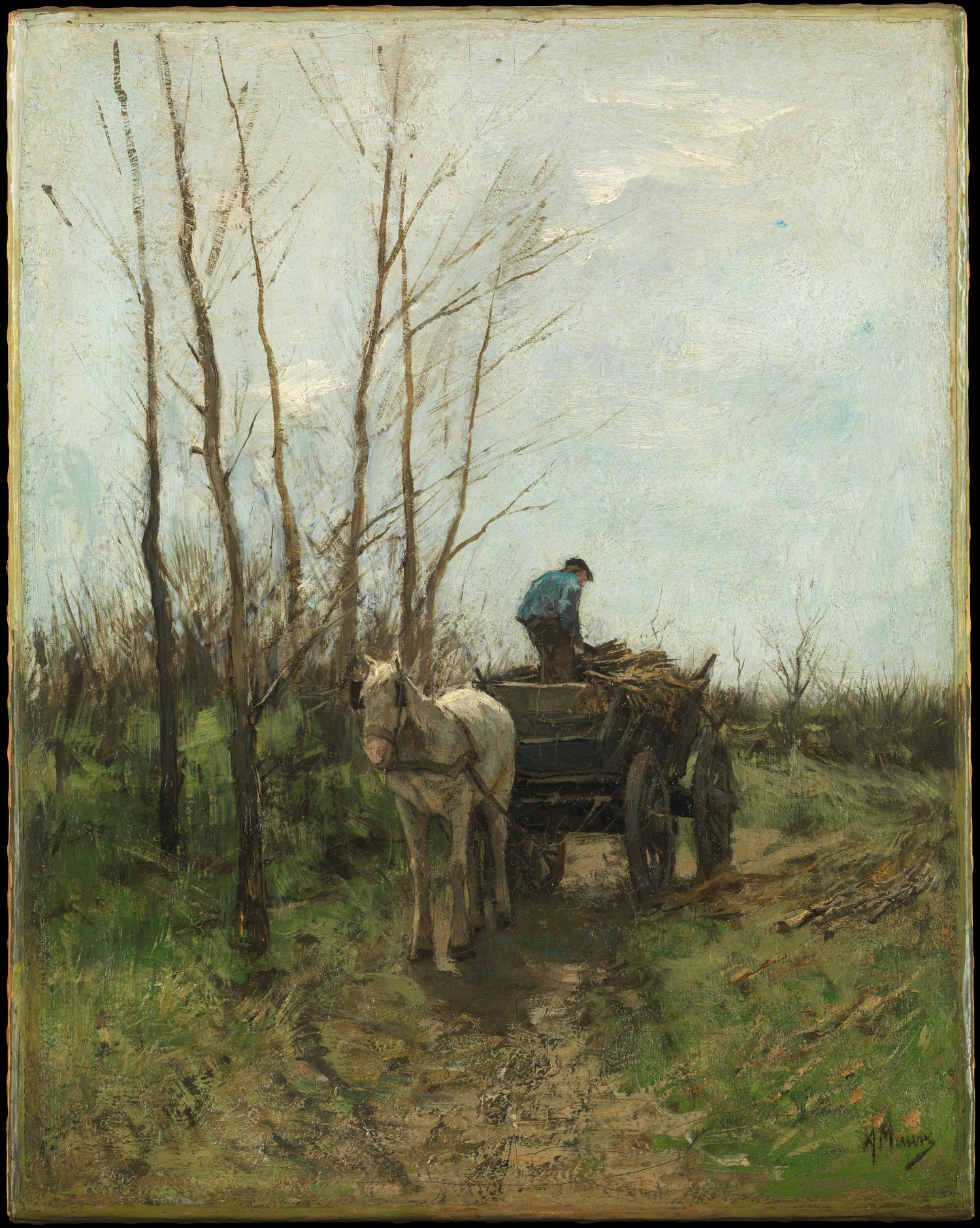 0128Anton Mauve--Gathering Wood0128 - Oil Painting Haven