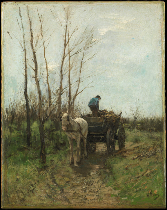 0128Anton Mauve--Gathering Wood0128 - Oil Painting Haven Oil Painting Haven