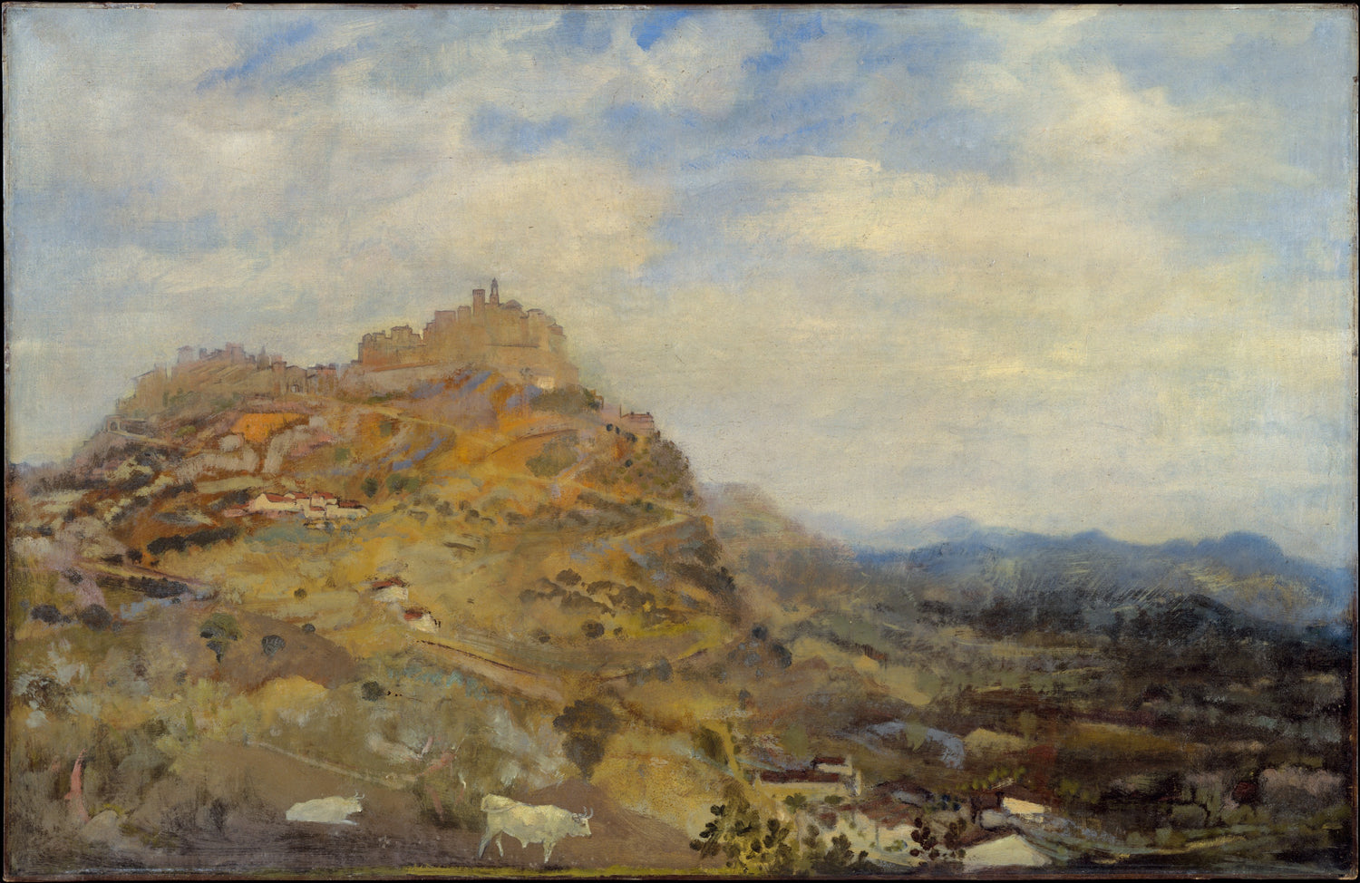 0143Arthur B. Davies--Italian Hill Town0143 - Oil Painting Haven