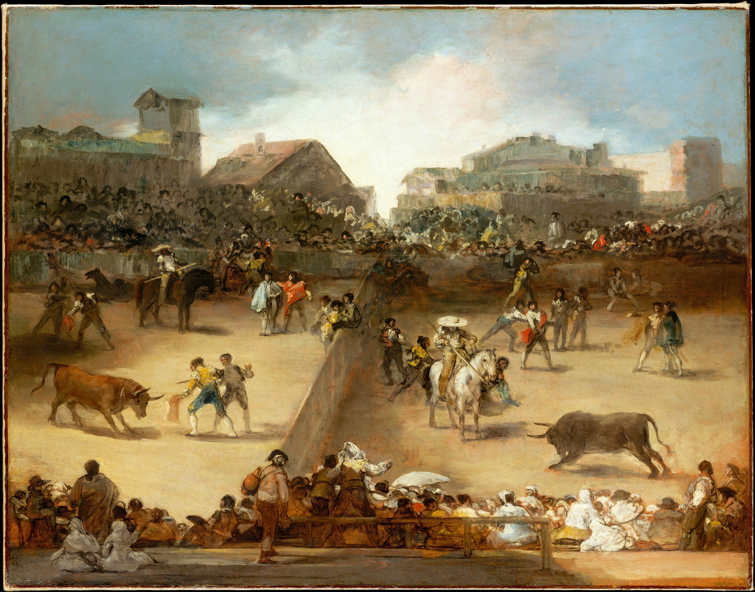 0172Attributed to Goya--Bullfight in a Divided Ring0172 - Oil Painting Haven