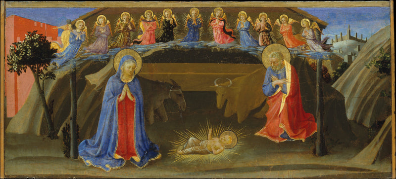 0209Attributed to Zanobi Strozzi--The Nativity0209 - Oil Painting Haven Oil Painting Haven