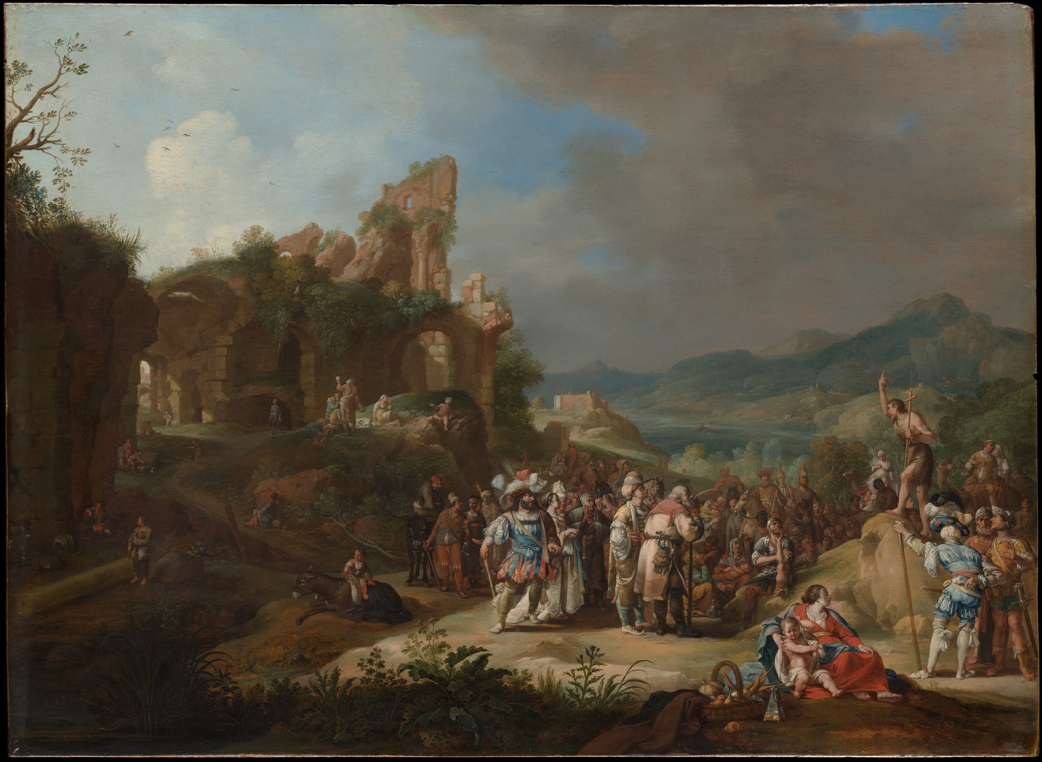 0252Bartholomeus Breenbergh--The Preaching of John the Baptist0252 - Oil Painting Haven