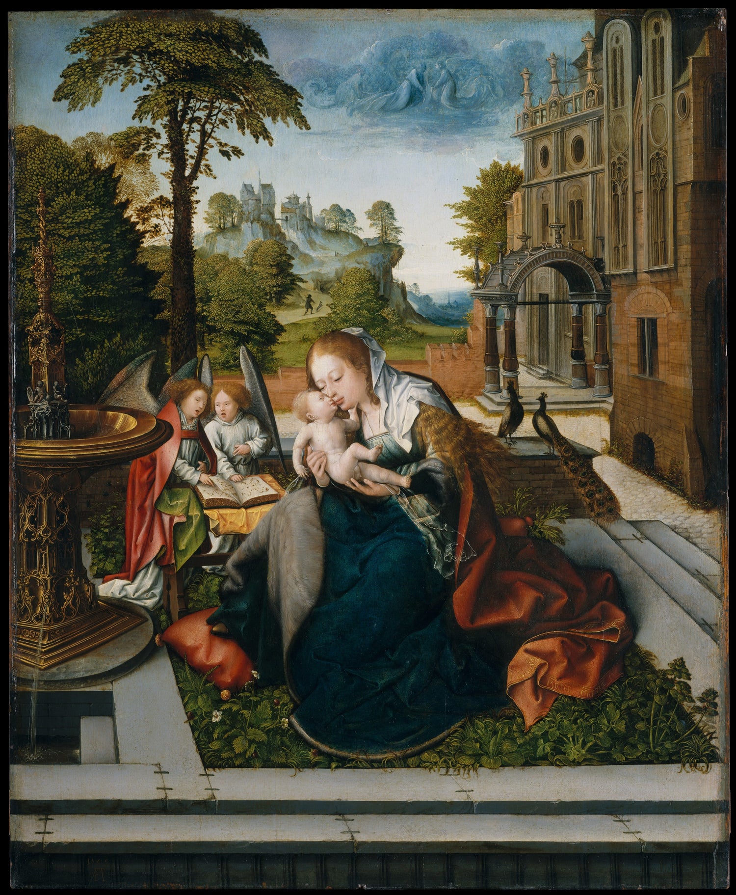 0273Bernard van Orley--Virgin and Child with Angels0273 - Oil Painting Haven