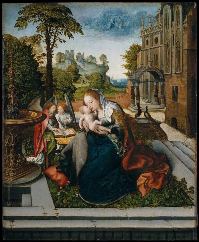 0273Bernard van Orley--Virgin and Child with Angels0273 - Oil Painting Haven Oil Painting Haven