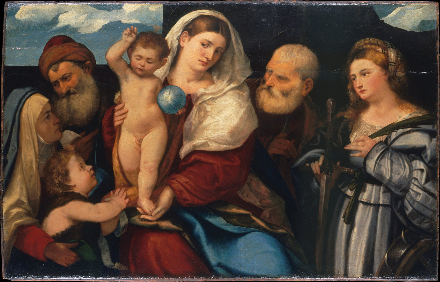 0289Bonifacio de' Pitati--Madonna and Child with Saints0289 - Oil Painting Haven