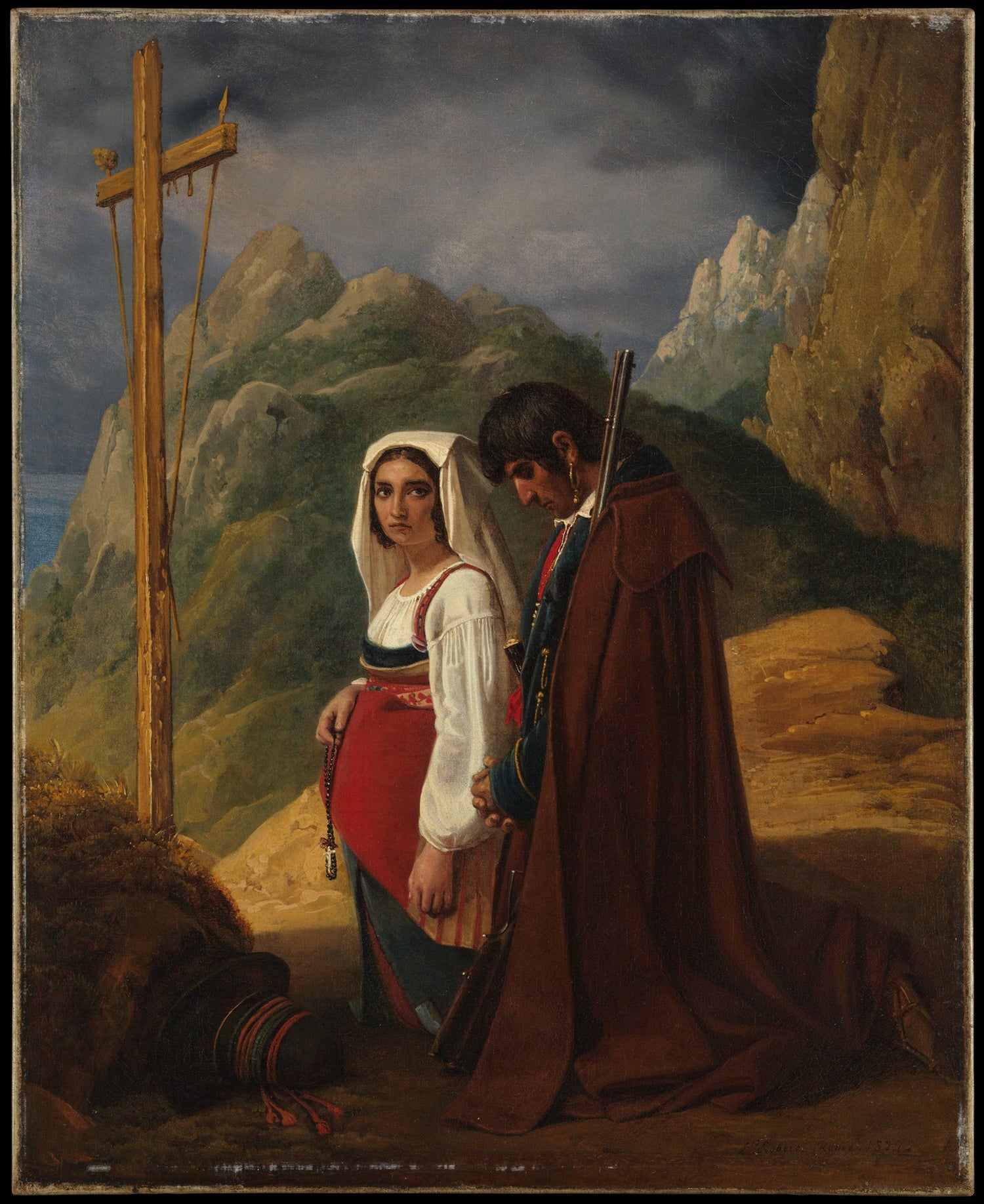 0294Brigand and His Wife in Prayer0294 - Oil Painting Haven