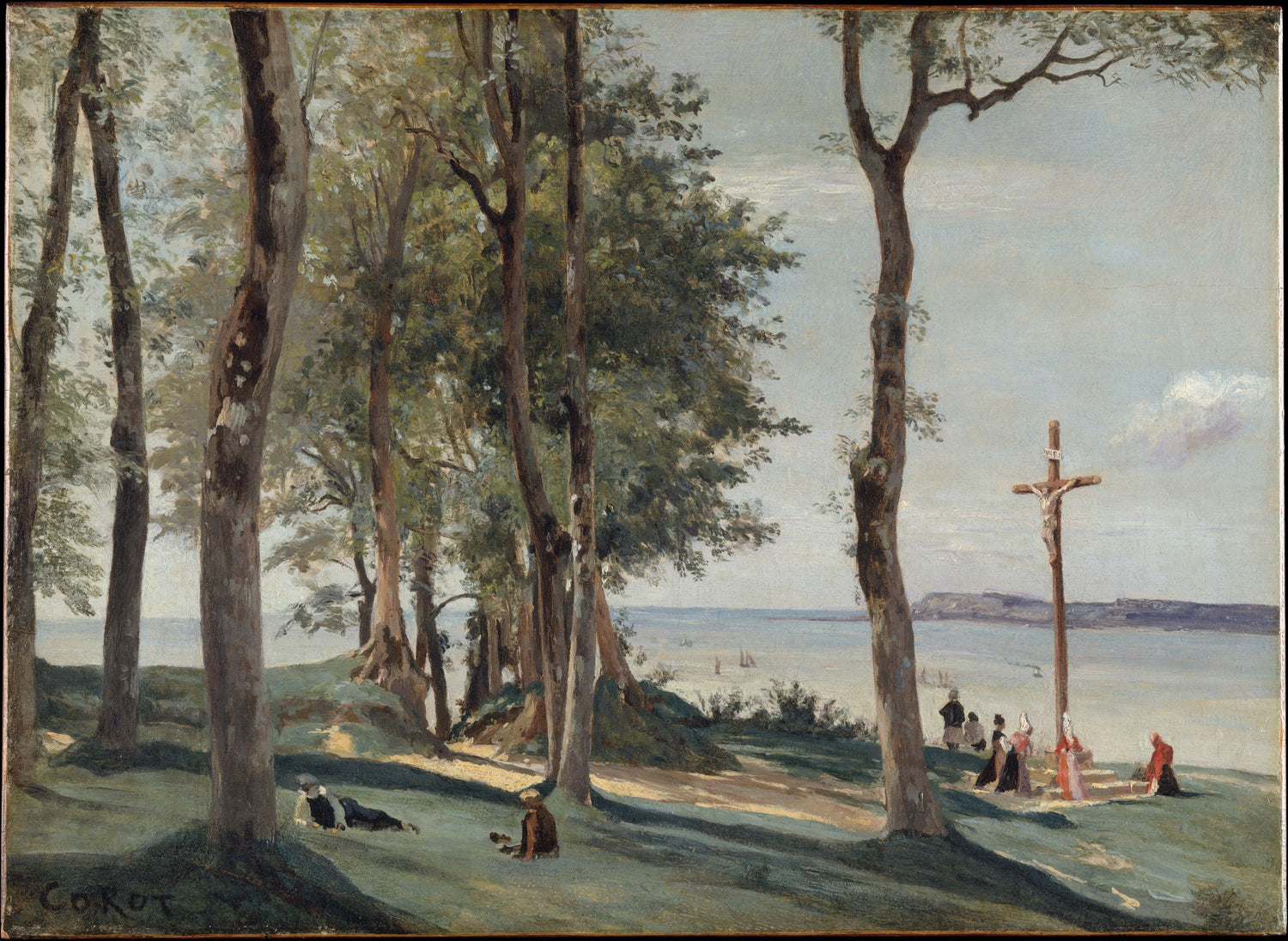 0313Camille Corot--Honfleur Calvary0313 - Oil Painting Haven