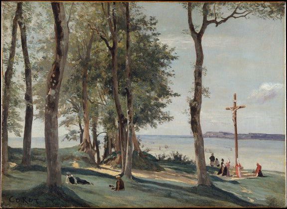 0313Camille Corot--Honfleur Calvary0313 - Oil Painting Haven Oil Painting Haven