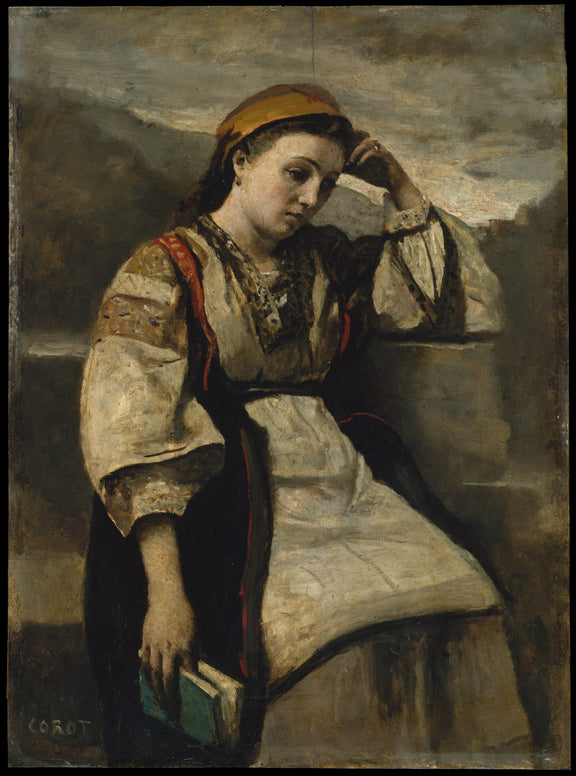 0318Camille Corot--Reverie0318 - Oil Painting Haven Oil Painting Haven