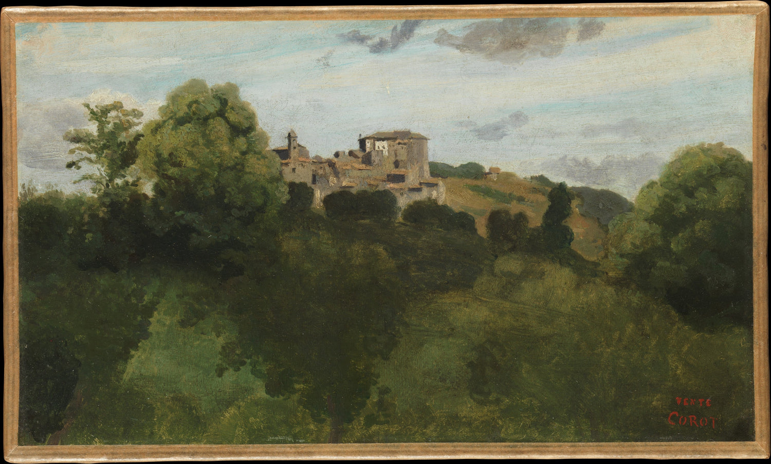 0329Camille Corot--View of Genzano0329 - Oil Painting Haven