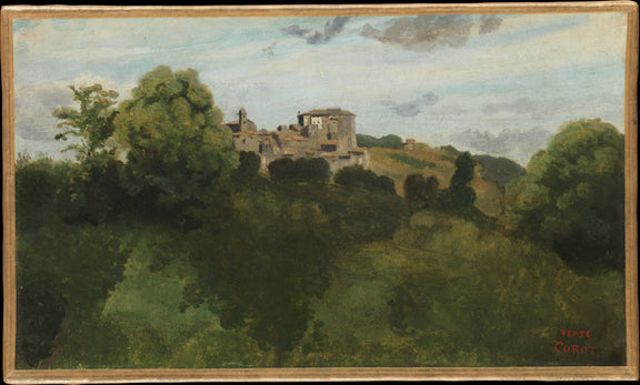 0329Camille Corot--View of Genzano0329 - Oil Painting Haven Oil Painting Haven