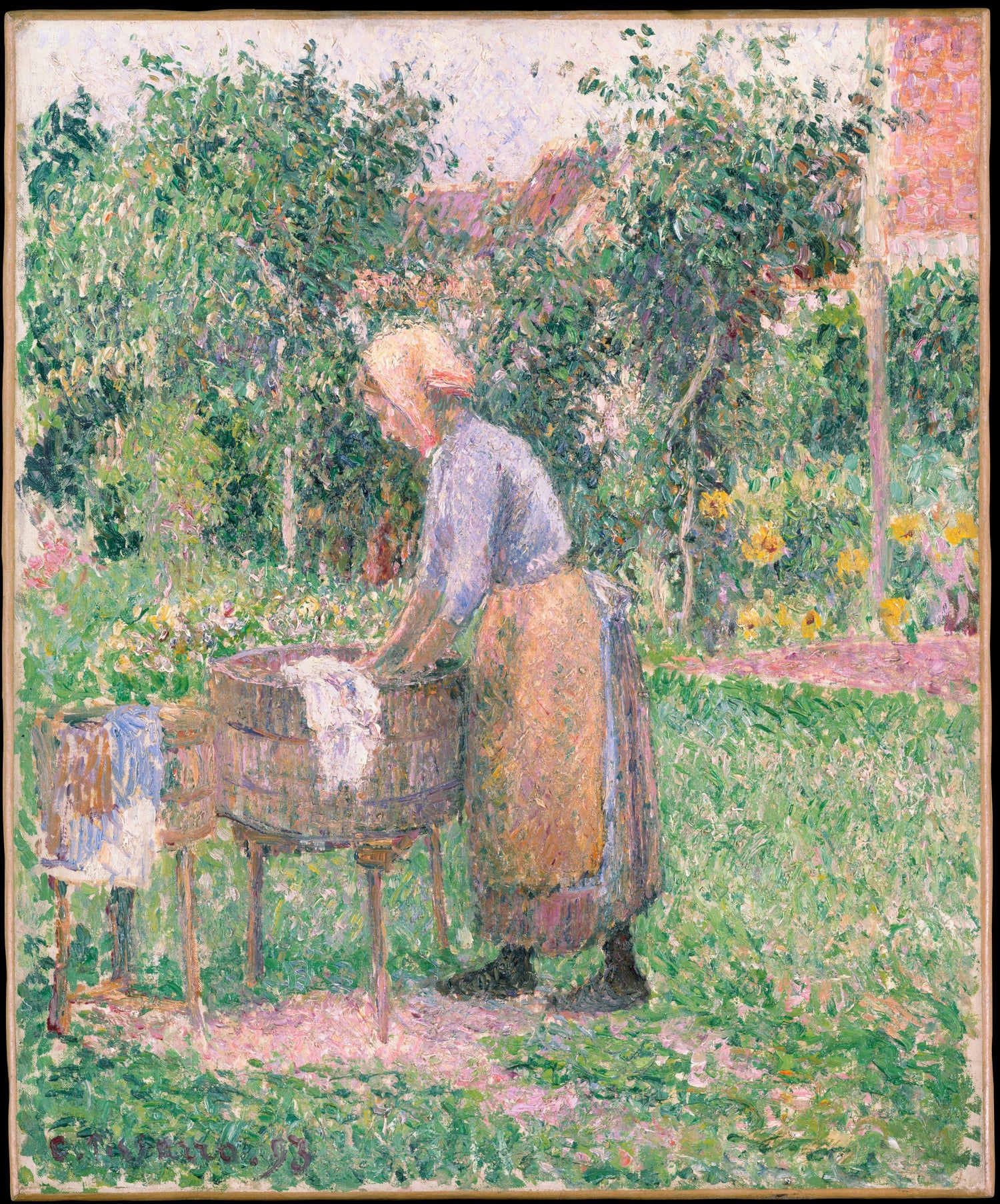 0334Camille Pissarro--A Washerwoman at Eragny0334 - Oil Painting Haven