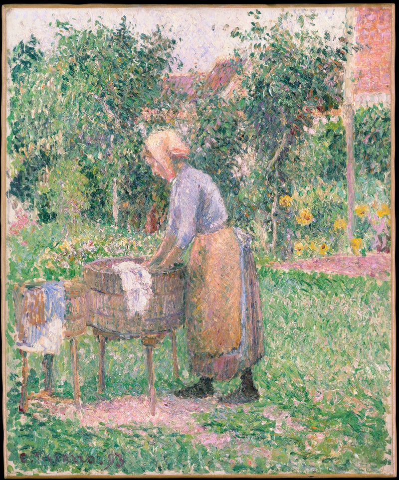 0334Camille Pissarro--A Washerwoman at Eragny0334 - Oil Painting Haven Oil Painting Haven