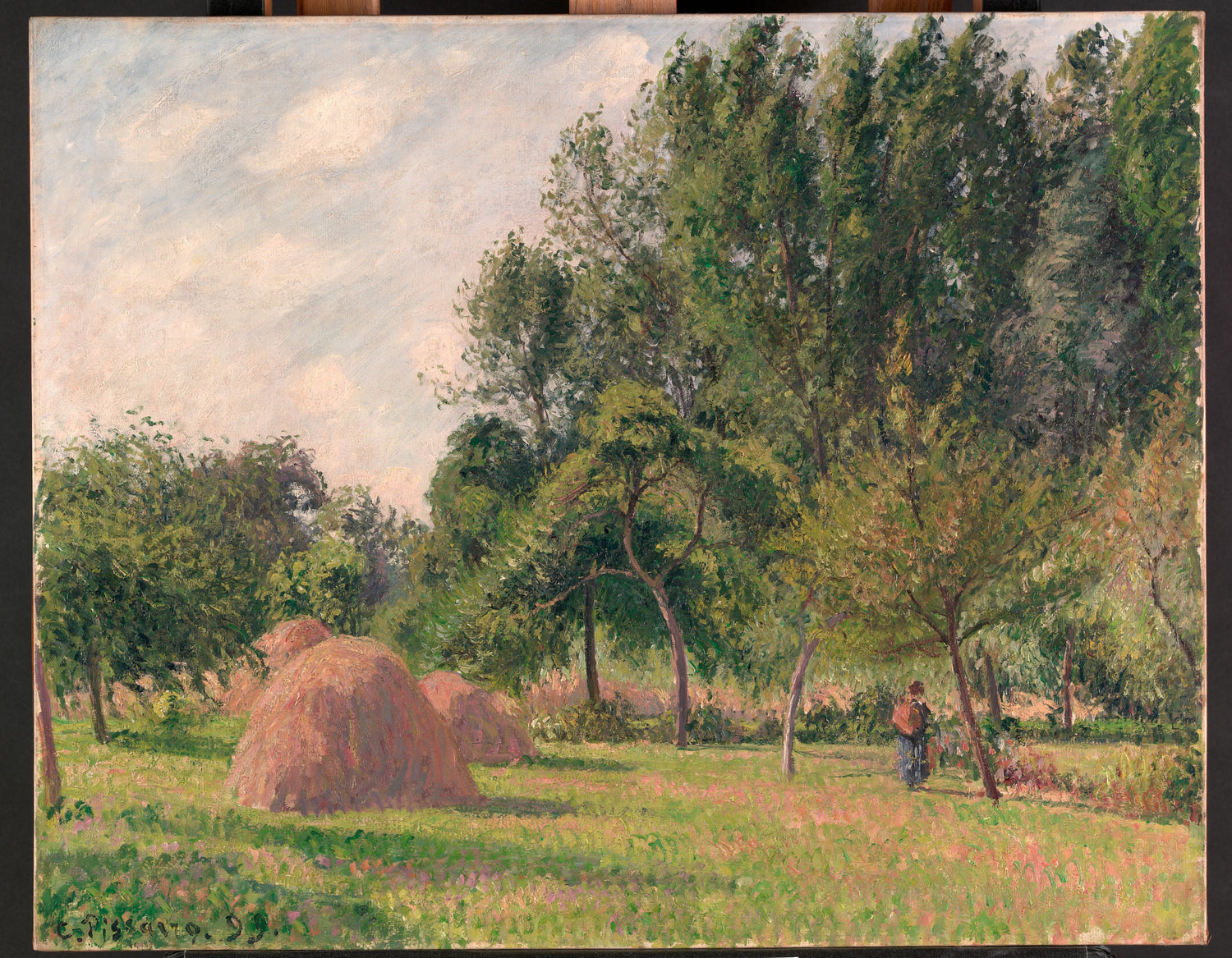 0339Camille Pissarro--Haystacks, Morning, Eragny0339 - Oil Painting Haven