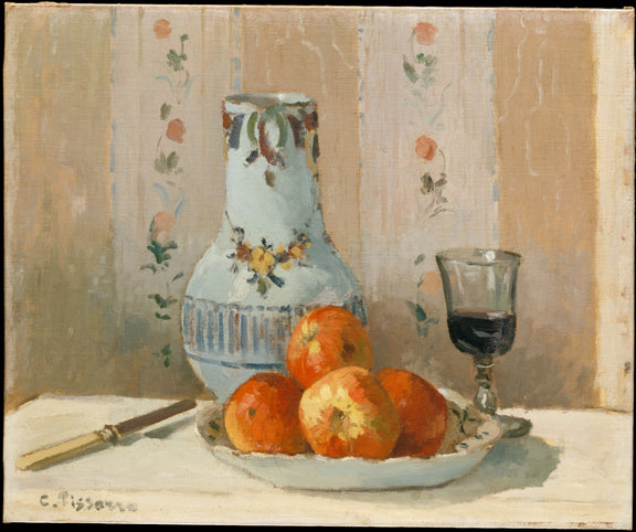 0345Camille Pissarro--Still Life with Apples and Pitcher0345 - Oil Painting Haven Oil Painting Haven