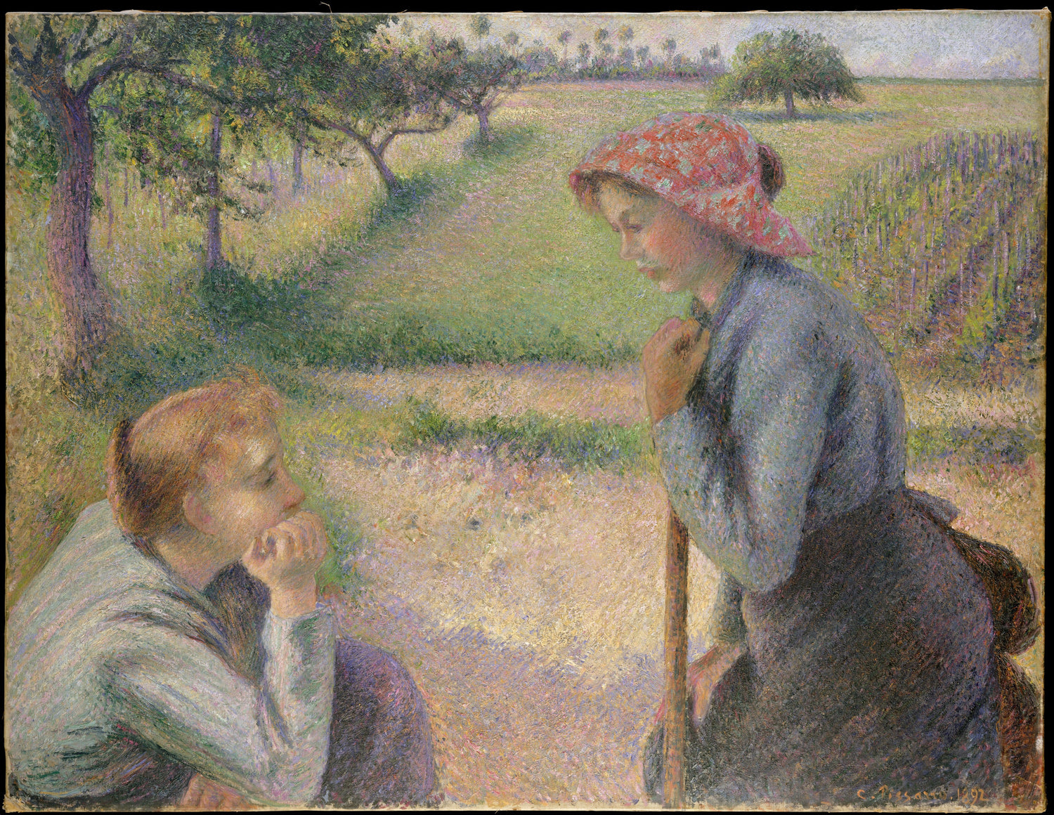 0351Camille Pissarro--Two Young Peasant Women0351 - Oil Painting Haven