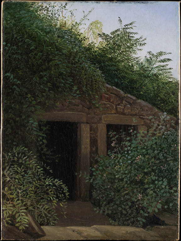 0358Carl Gustav Carus--An Overgrown Mineshaft0358 - Oil Painting Haven Oil Painting Haven