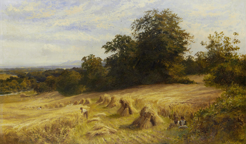 Harvest Field with Haystacks | Hand-Painted Landscape Oil Art