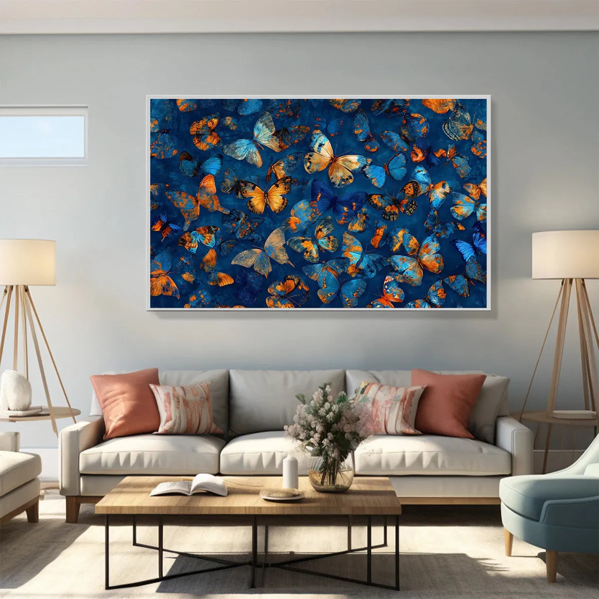 Abstract Oil Painting - Pastel Cityscape in Soft Color Blocks