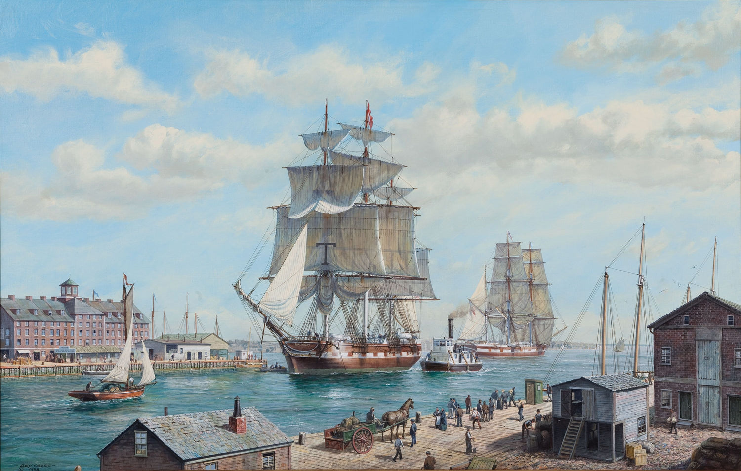 19th century nautical#00107 - Oil Painting Haven