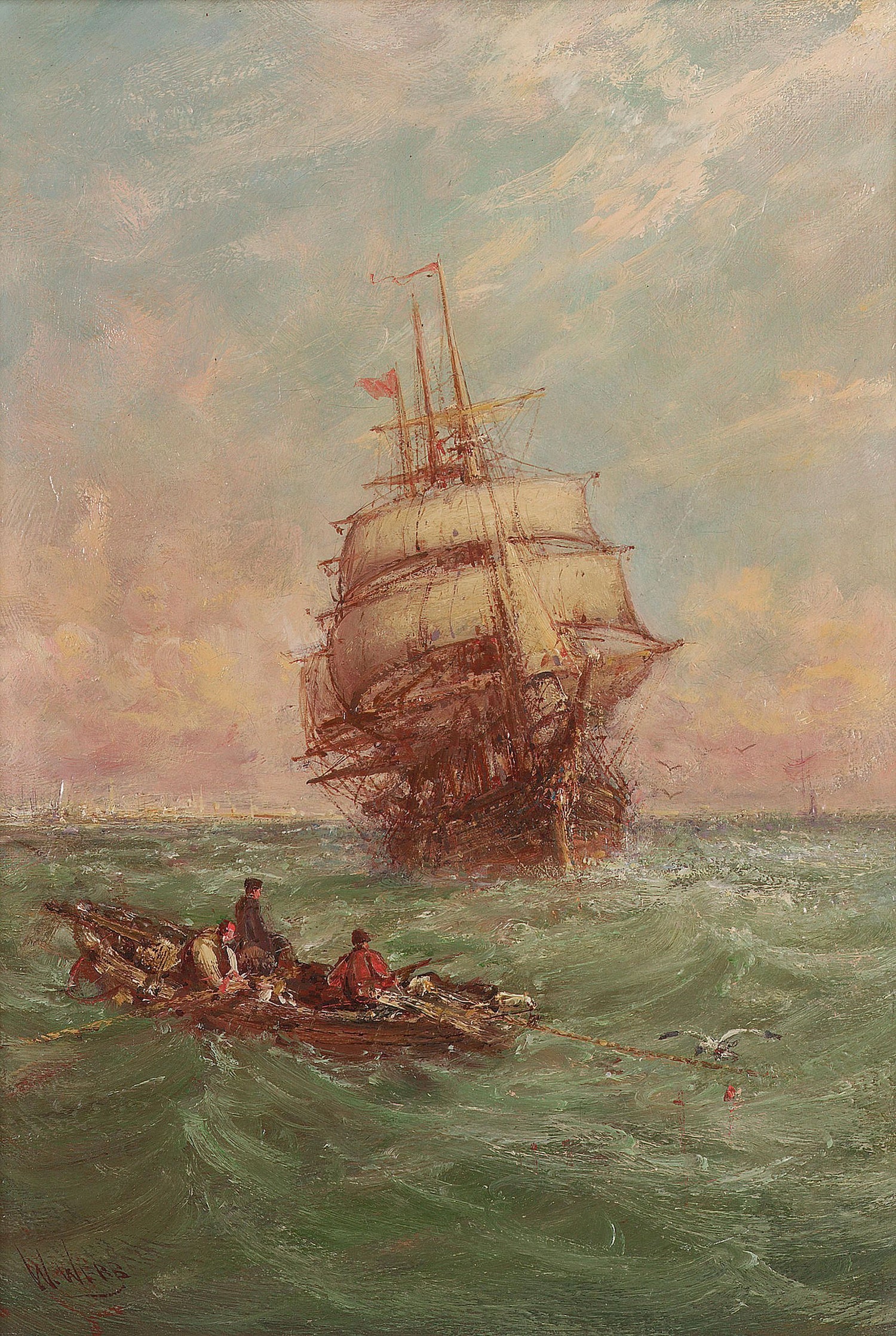 19th century nautical#002 - Oil Painting Haven