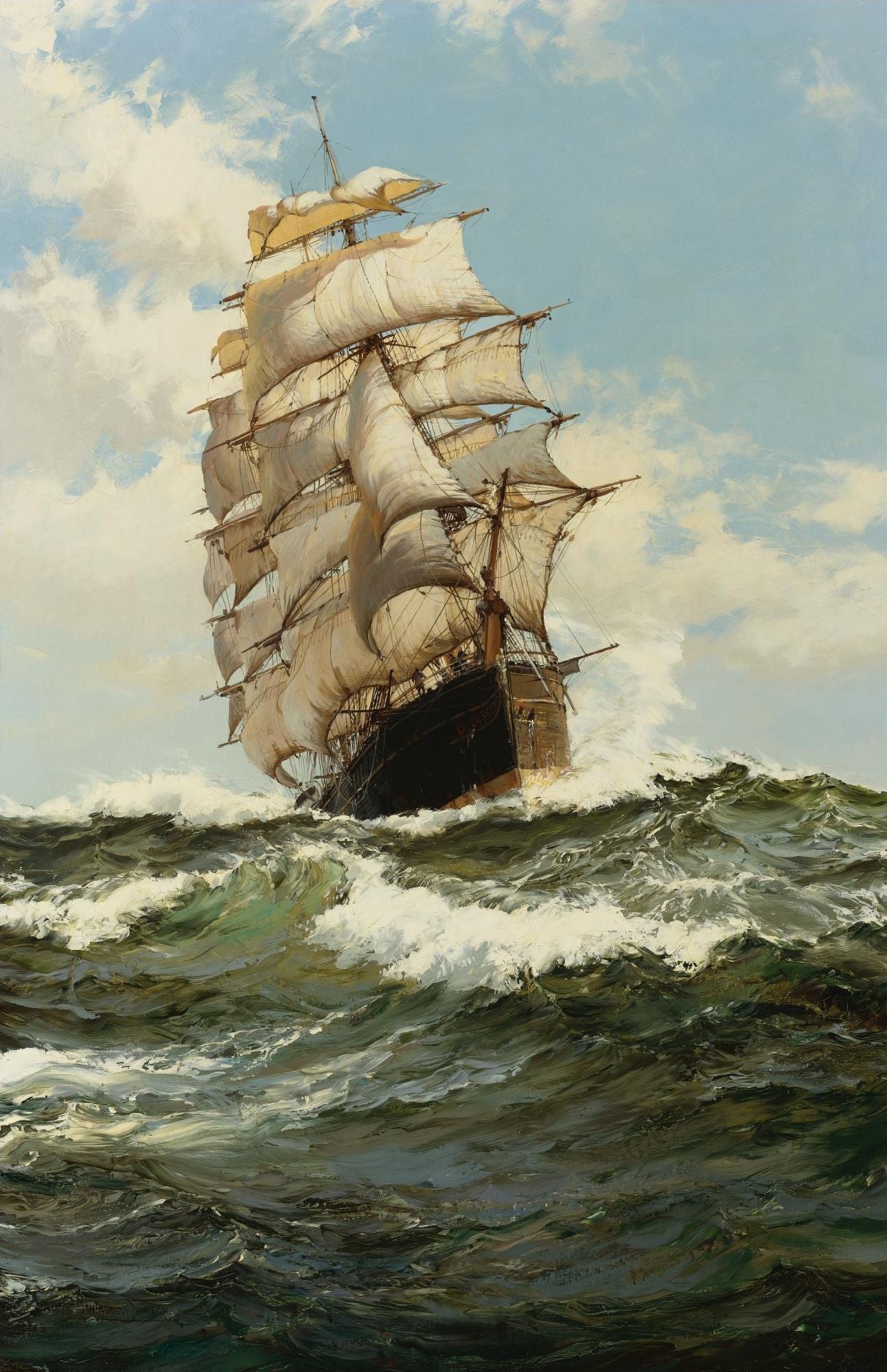 19th century nautical#0032 - Oil Painting Haven