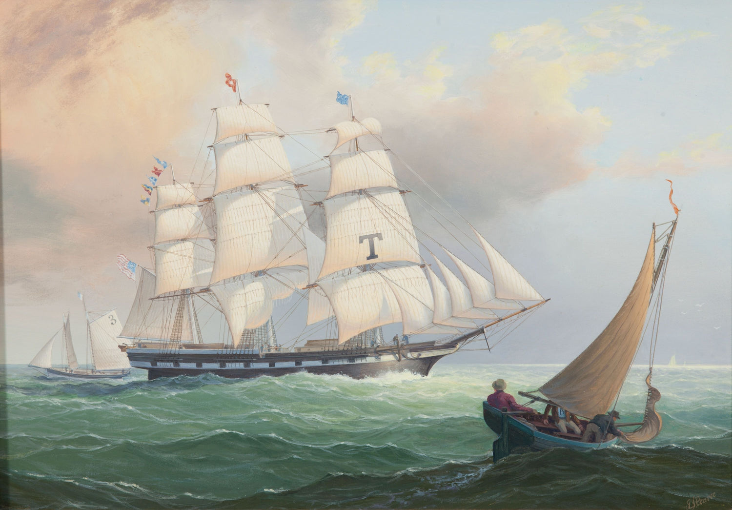 19th century nautical#0041 - Oil Painting Haven