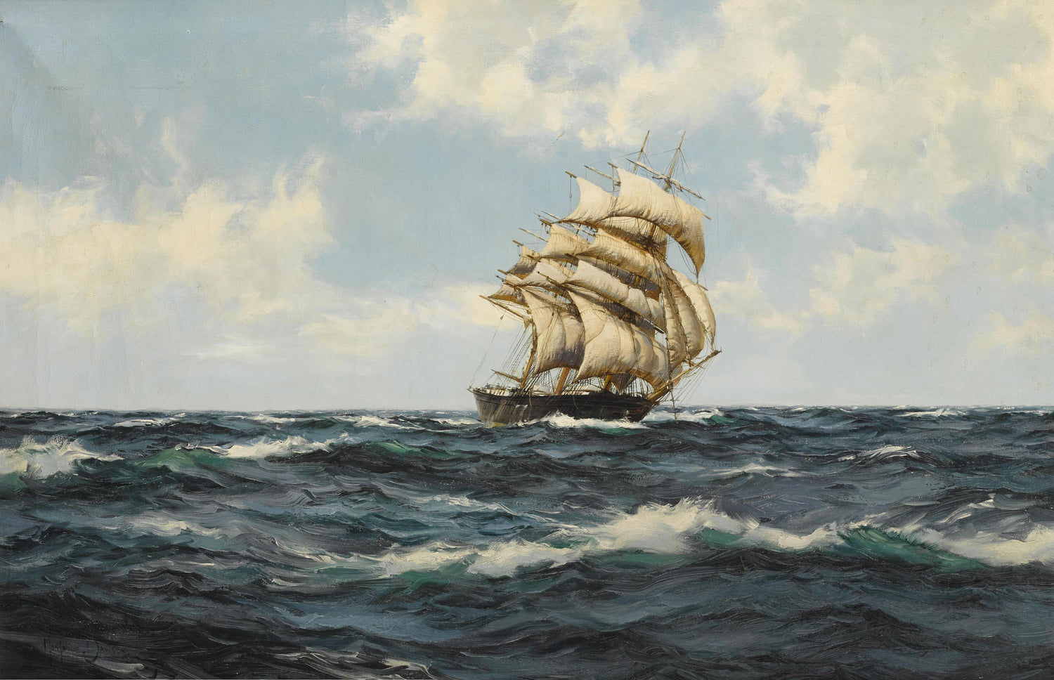 19th century nautical#0095 - Oil Painting Haven