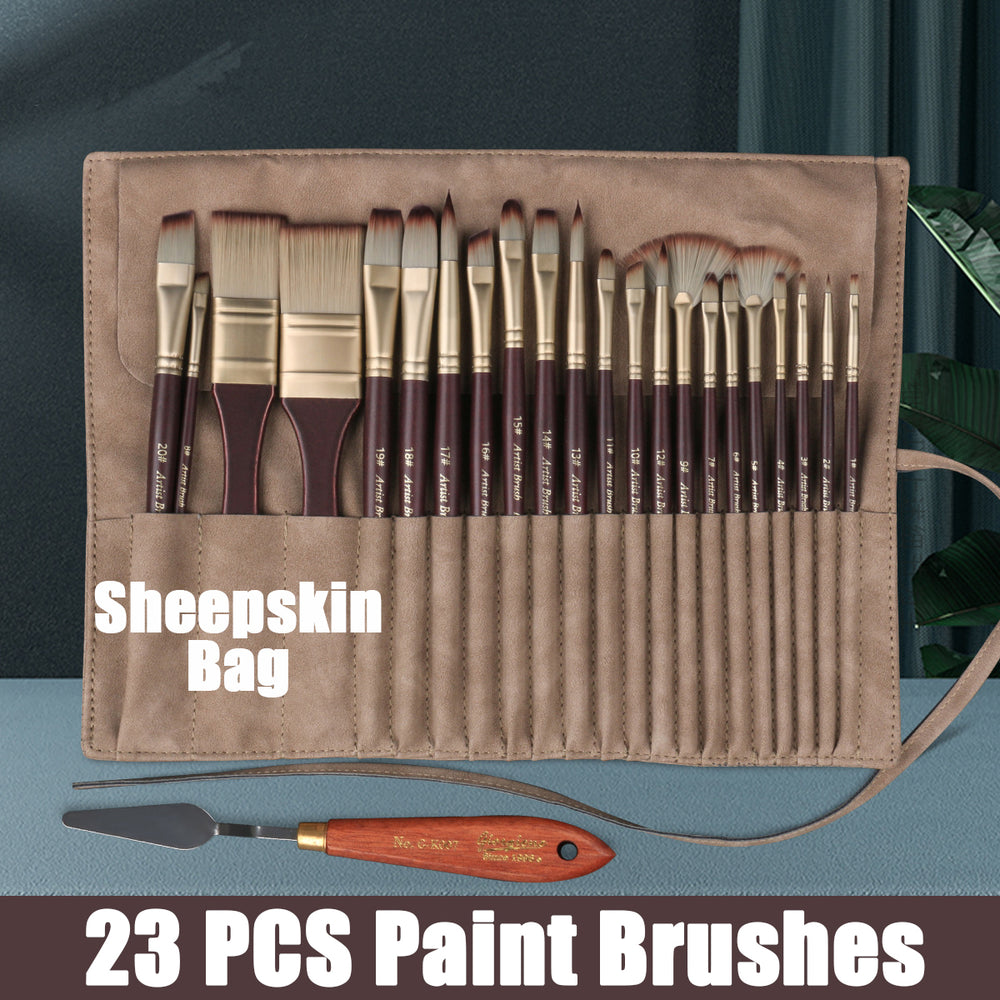 Acrylic Paint Brush Set, 24/23 PCS Paint Brushes - Oil Painting Haven