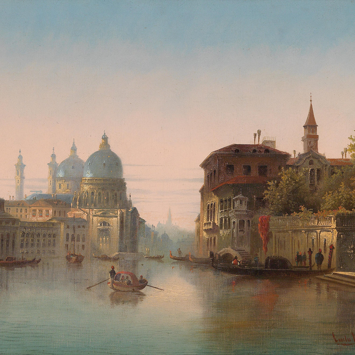 Venetian Canal at Dusk | Hand-Painted Cityscape Oil Painting