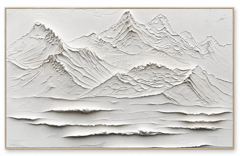 Peinture à l'huile abstraite de paysage - Chemin forestier au clair de lune