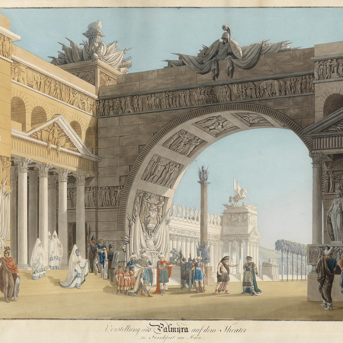 Grand Classical Archway Scene | Hand-Painted Landscape Oil Painting