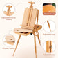 French Easel,Plein Air Easel,Adjustable Beechwood Easel for Painting,Portable Painting Easel with Palette - Oil Painting Haven