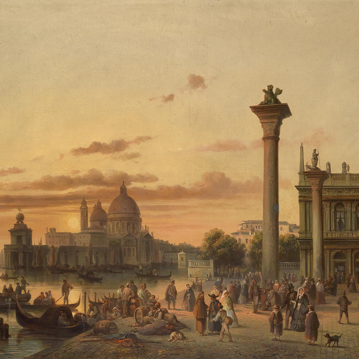 Venice at Sunset | Hand-Painted Cityscape Oil Painting