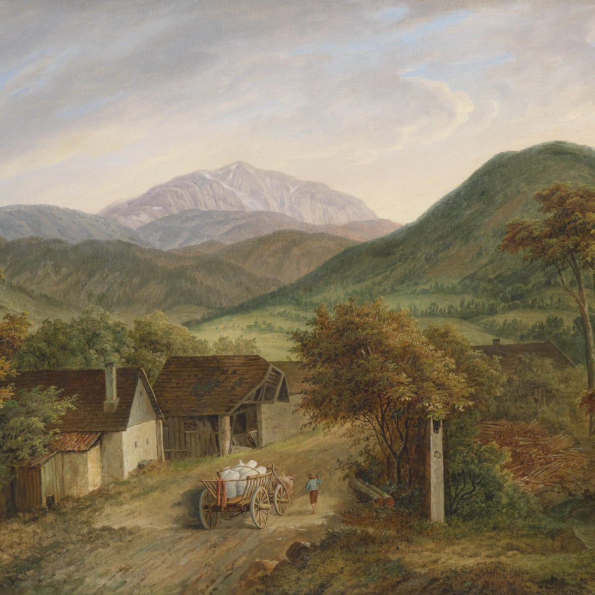 Mountain Forest Path | Hand-Painted Landscape Oil Painting